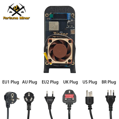 Bitaxe Gamma 601 Lucky Miner 1.2TH/s BTC Solo Miner Cryptos Miner Mining Lottery Machine Home Use Noiseless Silent Design Fan