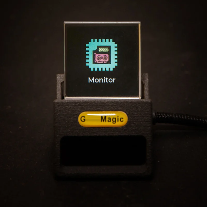 A99E-Bitcoin Stock Ticker Monitor Weather Digital Display Clock Personalized GIF Picture Playback Built-In Gyro Sensor Clock A