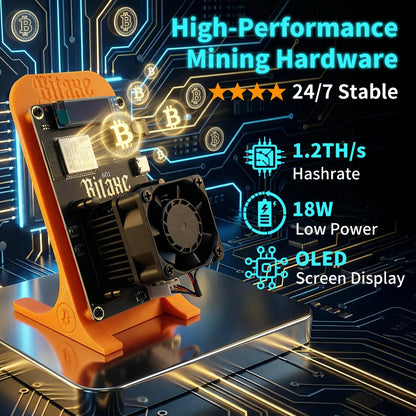2026 Latest Bitaxe Gamma 601 Solo Miner 1.2Th/s 18W BM1368 Asic Chip Powerful Open-source Bitcoin Miner With Power Supply
