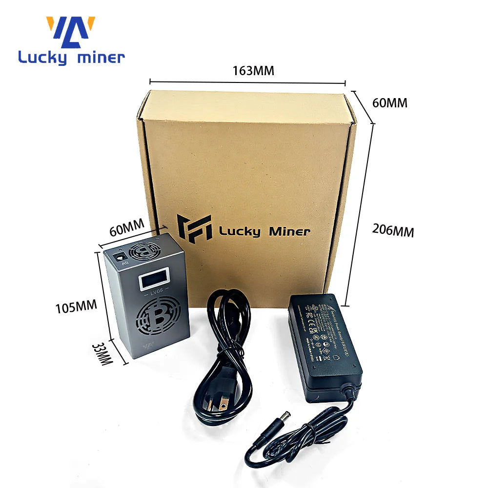 Lucky Miner LV06 500GH/S 15W With BM1366 Asic Chip Silent Bitcoin Support Sha256 BTC BCH BSV DGB Coins Lucky Lottery Machine