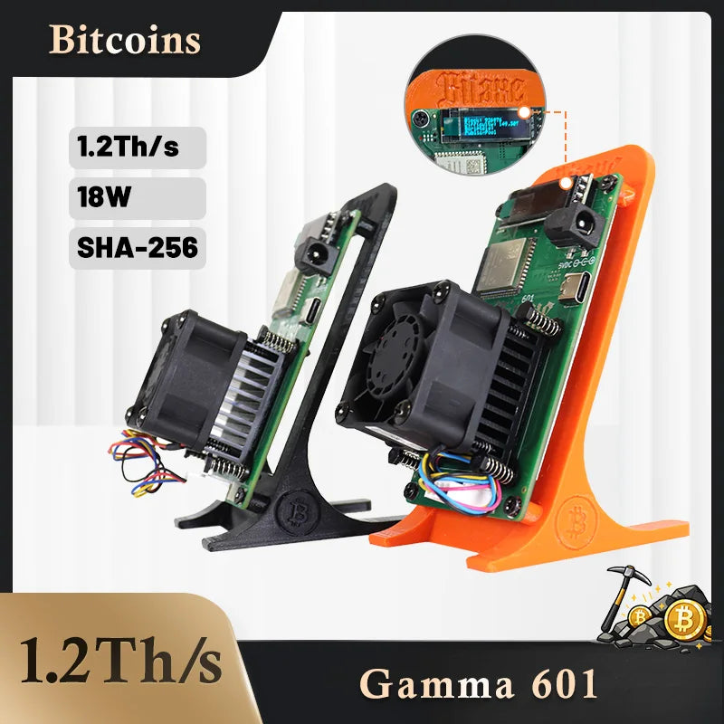 Bitaxe Gamma 601 1.2TH/S Bitcoin Miner 18W Ultra Low Power Silent Home Mining SHA256 ASIC Crypto Machine