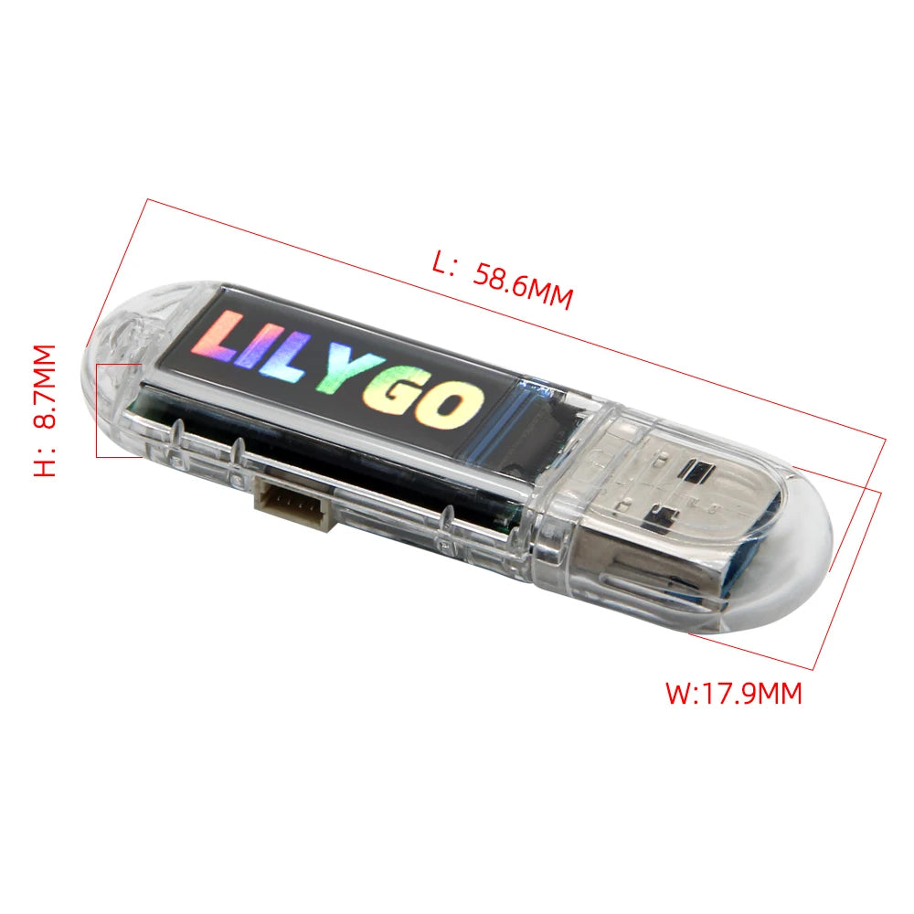 LILYGO® T-Dongle-S3 ESP32-S3 Development Board With Screen Dongle 0.96 inch ST7735 LCD Display Support WiFi Bluetooth TF Card