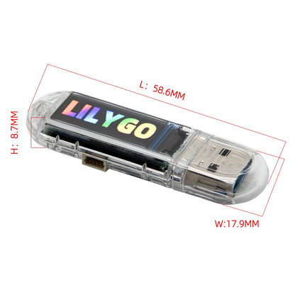 LILYGO® T-Dongle-S3 ESP32-S3 Development Board With Screen Dongle 0.96 inch ST7735 LCD Display Support WiFi Bluetooth TF Card