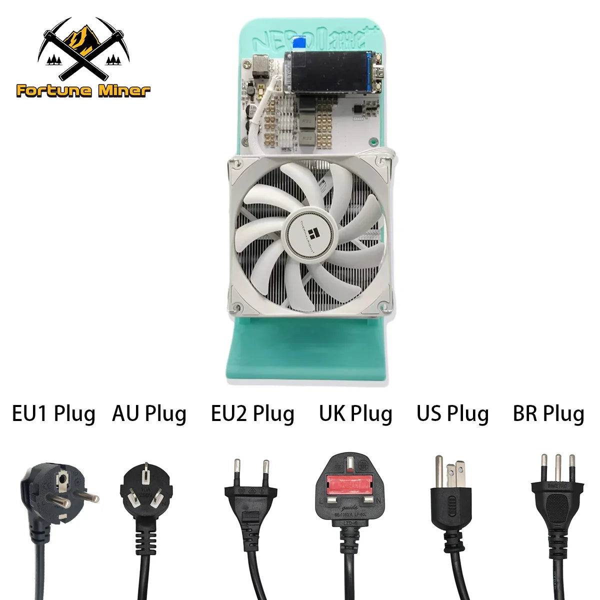 Bitcoin NerdQaxe++ 4.8TH/S Rev6.1 6TH/S Bitcoin Miner Solo Lucky Miner BM1370 Asic Chip BTC Crypto Mining Lottery & Power Supply