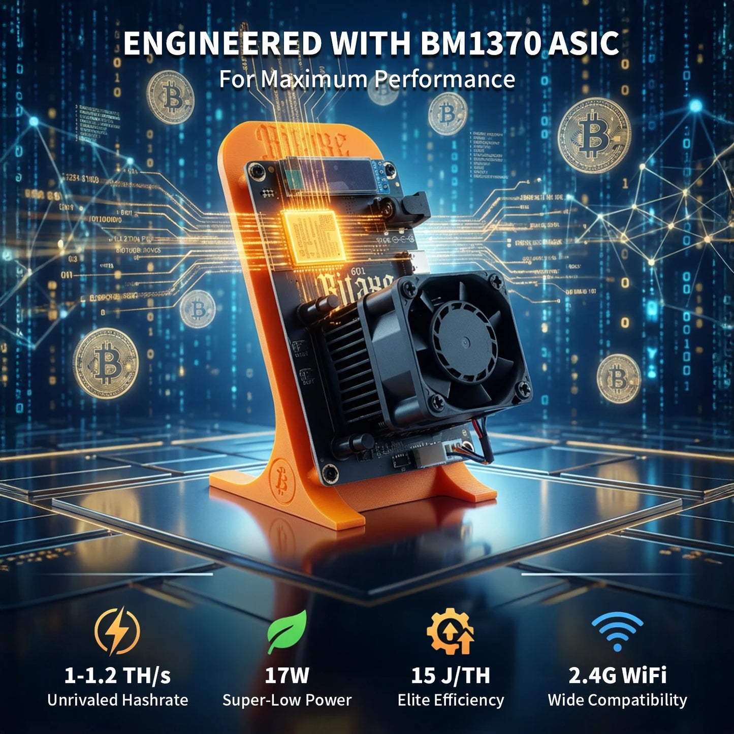 2026 Latest Bitaxe Gamma 601 Solo Miner 1.2Th/s 18W BM1368 Asic Chip Powerful Open-source Bitcoin Miner With Power Supply
