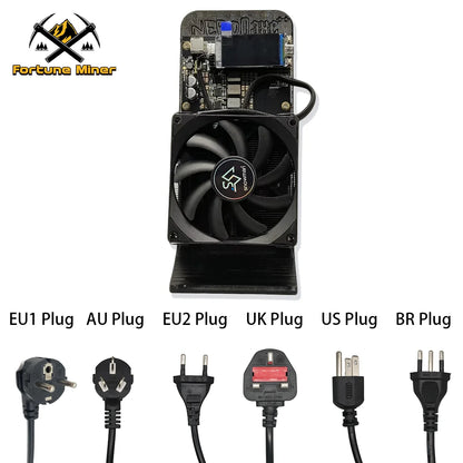 NerdQaxe++ 6 TH/s Bitcoin Miners 4*BM1370 Asic Chips 100W Open Source Solo BTC Mining Machine With Power Supply Home Use