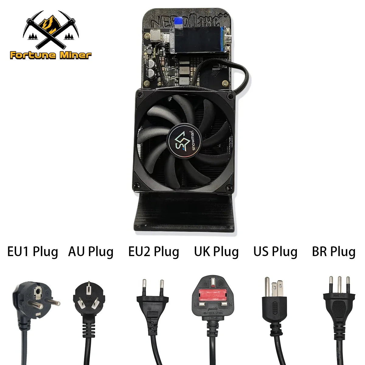 Bitcoin NerdQaxe++ 4.8TH/S Rev6.1 6TH/S Bitcoin Miner Solo Lucky Miner BM1370 Asic Chip BTC Crypto Mining Lottery & Power Supply