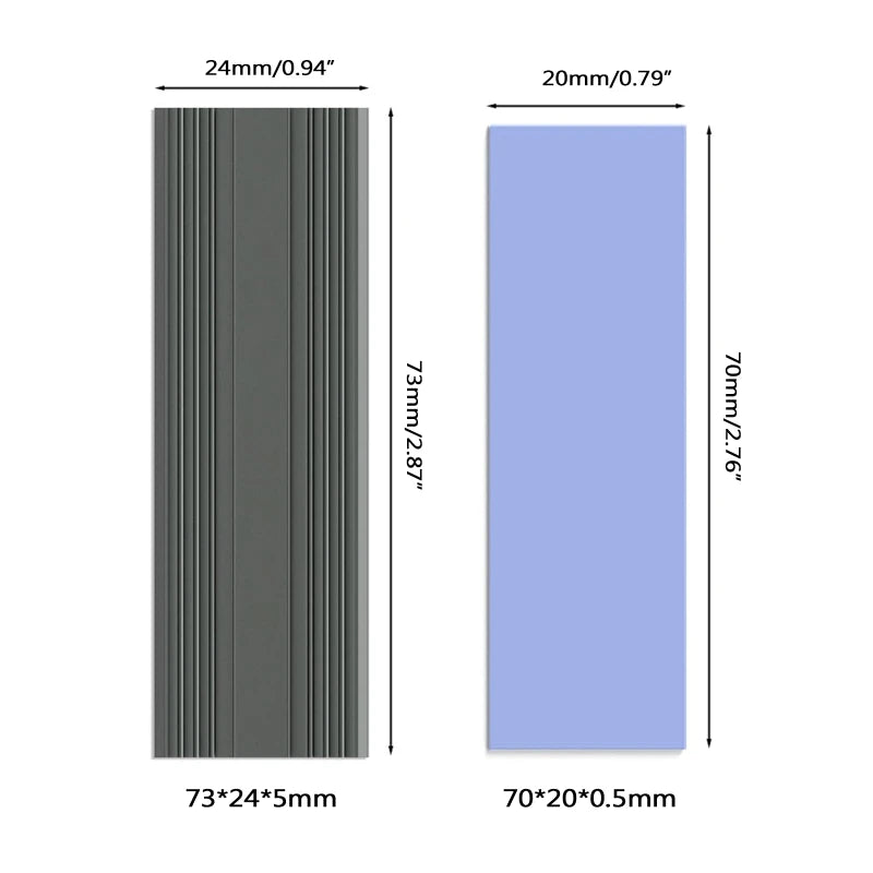 M.2 NVMe SSD Heatsink M2 2280 HDD Hard Disk Heat Sink Aluminum Radiator With Thermal Pad For Desktop PC Sata SSD Cooler