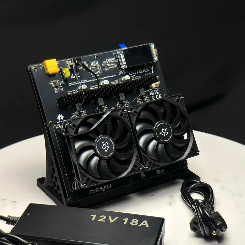 Bitaxe NerdOctaxe++ ASIC Bitcoin Lottery Miner 9.6T | Solo SHA256 Mining Machine