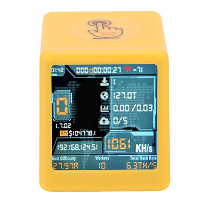 Solo Lottery Miner WiFi BT 1060KH/s Hashrate 1.54 Inch Smart Display Desktop Cryptocurrency Mining Machine for Bitcoin Dogecoin