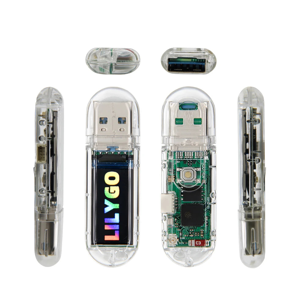LILYGO® T-Dongle-S3 ESP32-S3 Development Board With Screen Dongle 0.96 inch ST7735 LCD Display Support WiFi Bluetooth TF Card