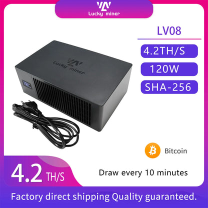 Lucky Miner LV08 BTC miner 4.2TH/s Blockchain cryptocurrency mining machine Bitcoin lottery miner