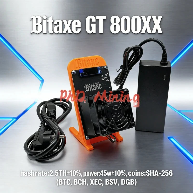 2026 Bitaxe GT 800 ASIC Bitcoin Miner 2.5Th/s | 35W Low Power Quiet SHA256 Mining Machine for BTC BCH