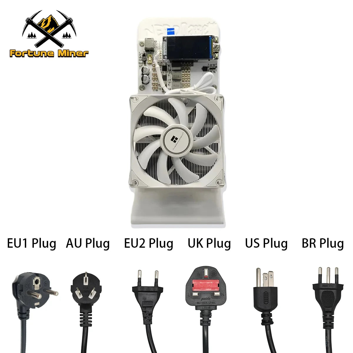 Bitcoin NerdQaxe++ 4.8TH/S Rev6.1 6TH/S Bitcoin Miner Solo Lucky Miner BM1370 Asic Chip BTC Crypto Mining Lottery & Power Supply