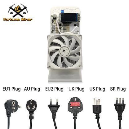 Bitcoin NerdQaxe++ 4.8TH/S Rev6.1 6TH/S Bitcoin Miner Solo Lucky Miner BM1370 Asic Chip BTC Crypto Mining Lottery & Power Supply