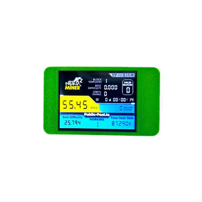 NerdMiner V2 Hashrate, Smart Display, Crypto Solo, Lottery, Nerd Miner, Bitcoin Miner ESP32-2432S028R, 54 k/S, 2.8 inch