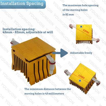 DIY Aluminium Northbridge Heatsink Cooler Motherboard Radiator with 40mm Fan 12V 40x40x10mm 40x40x20mm Cooling Fan