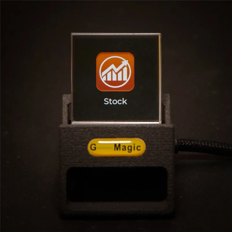 A99E-Bitcoin Stock Ticker Monitor Weather Digital Display Clock Personalized GIF Picture Playback Built-In Gyro Sensor Clock A