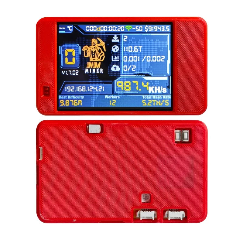 NMMiner NerdMiner CYD Hashrate 980KH/s Lucky Miner ESP32-2432S028 2.8 inch Cheap Yello Display Crypto Solo Lottery Bitcoin DROOM