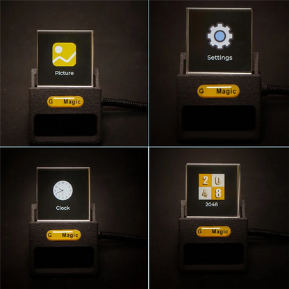 A99E-Bitcoin Stock Ticker Monitor Weather Digital Display Clock Personalized GIF Picture Playback Built-In Gyro Sensor Clock A