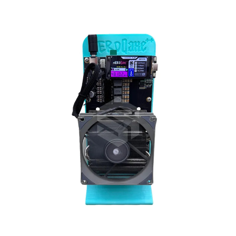 NerdQaxe++ 4.8TH/s 75W Bitcoin Miner With 12V 10A Power Supply Included 4 BM1370 Asic Chips Solo BTC Mining Machine Open-Source