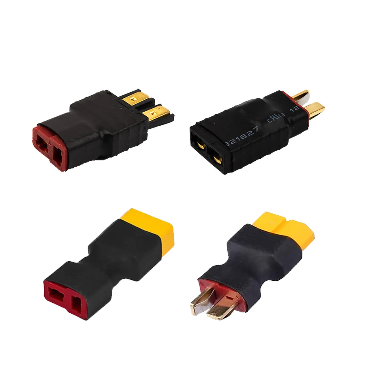 RCXAZ RC XT60 Female to Male T Plug Connector Adapter Wireless RC LiPo Battery Connector for Deans Male to XT60 Female (5PCS)
