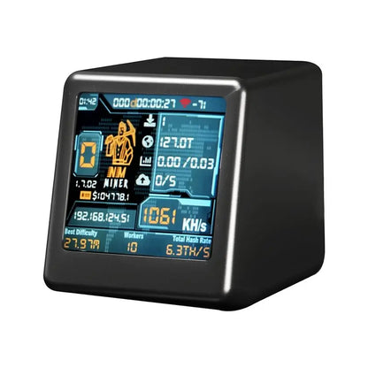 ABGI-5X NM TV Nmminer Smart TV 1060KH/S Hashrate Nerdminer V2 ESP32 BTC SOLO Lottery Miner & Smart Gift Desktop Clock Black