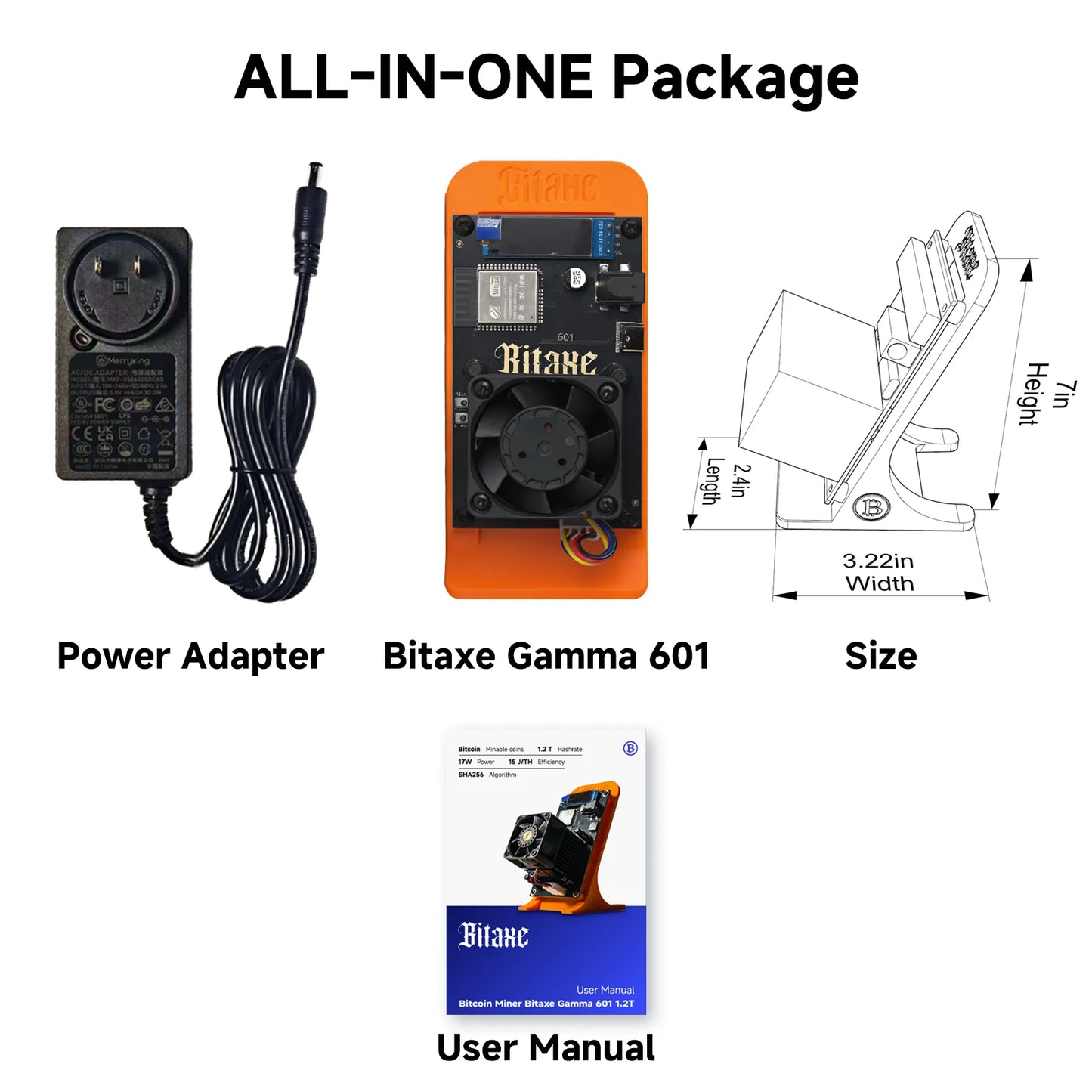 2026 Latest Bitaxe Gamma 601 Crypto Mining Machine 1.2th/s 18W Open Source Bitcoin Miner With Power Supply Bitaxe Solo Miners