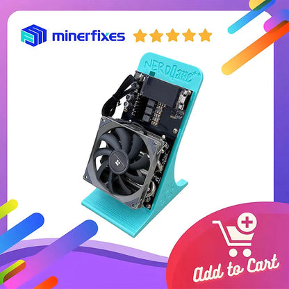 NerdQaxe++ 4.8TH/s 75W Bitcoin Miner With 12V 10A Power Supply Included 4 BM1370 Asic Chips Solo BTC Mining Machine Open-Source