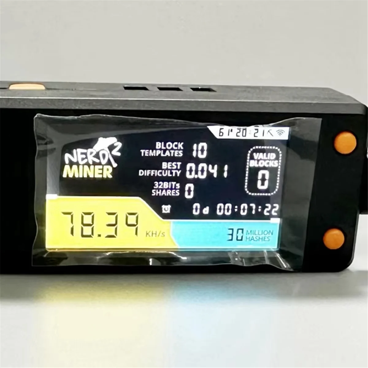 ABQR NerdMiner V2 78kh/S Hashrate Bitcoin Nerd Miner BTC Lottery Miner Solo Btc Crypto Miner Mining Machine with Display