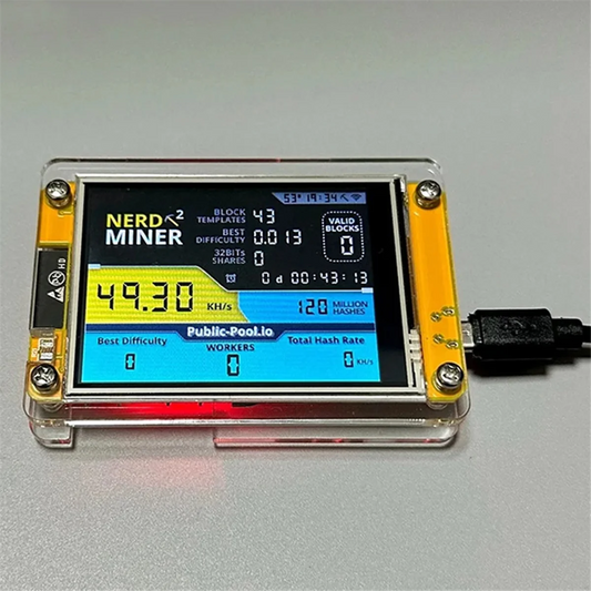 New Nerdminer V3 2.8-Inch BTC Solo Lottery Nerd Miner Crypto Solo Mining Machine