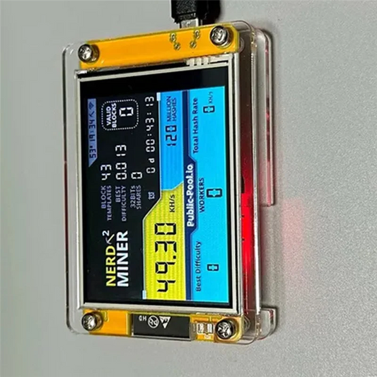 Exquisite-Brand New Nerdminer V3 2.8-Inch BTC Solo Lottery Nerd Miner Crypto Bitcoin Miner Solo Mining Machine