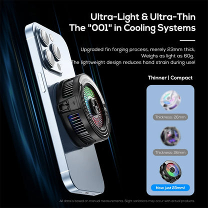 Mobile Phone Cooler Magnetic Cooling Fan Freeze Radiator For Gaming Back Clip Cool Heat Sink For Smartphones Tablet