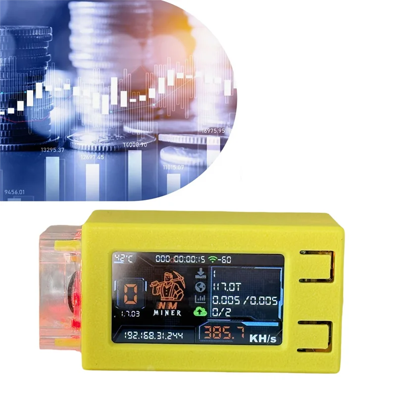 NM Bit Miner BTC Nerdminer V2 Pro Max 390KH/S RGB Cool Fan Solo Lottery Bitcoin Crypto Miner Nerd Miner NM Miner