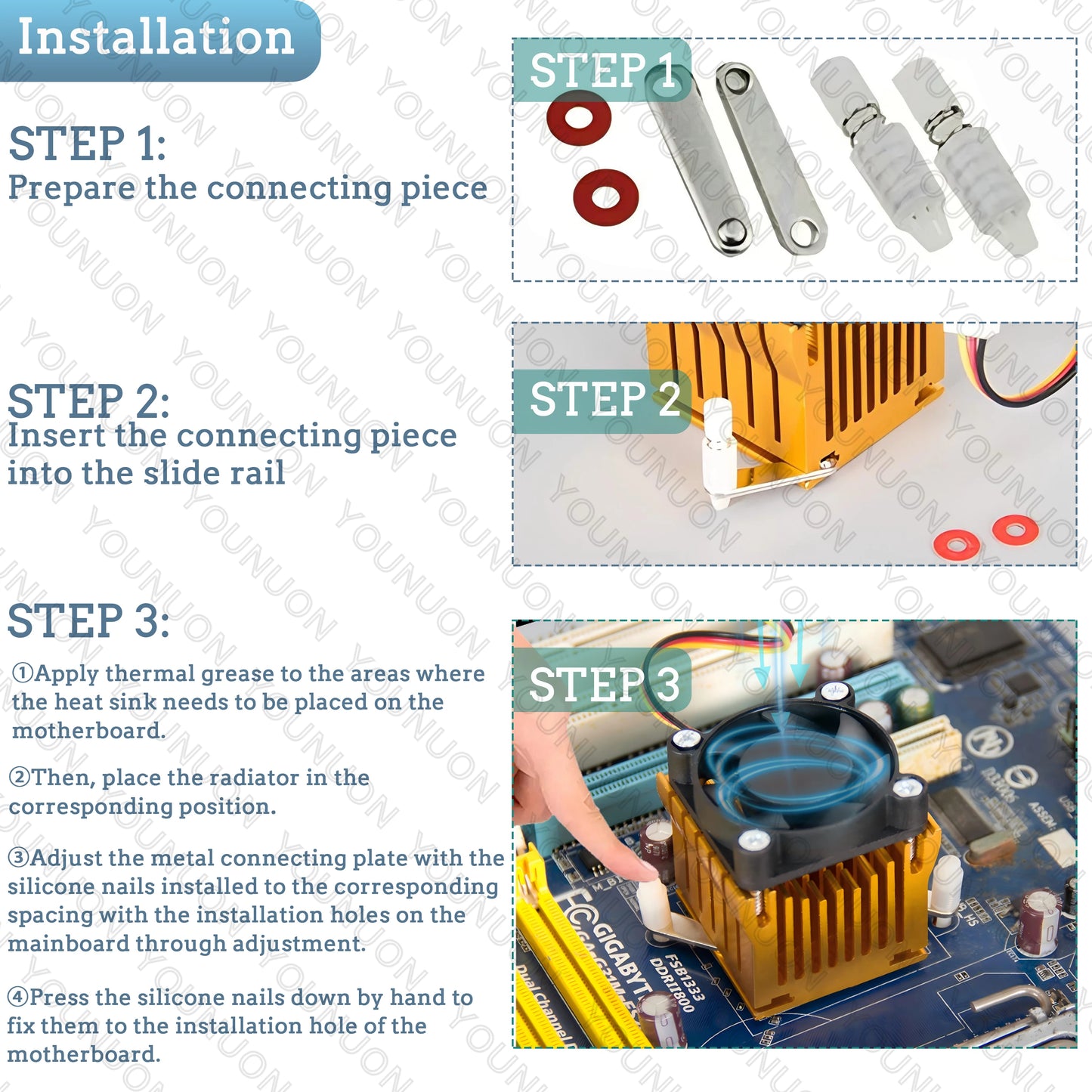 DIY Aluminium Northbridge Heatsink Cooler Motherboard Radiator with 40mm Fan 12V 40x40x10mm 40x40x20mm Cooling Fan