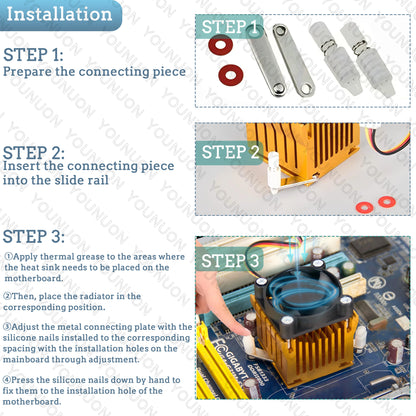 DIY Aluminium Northbridge Heatsink Cooler Motherboard Radiator with 40mm Fan 12V 40x40x10mm 40x40x20mm Cooling Fan