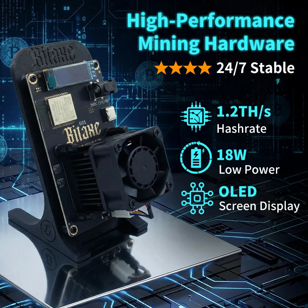 2026 Latest Bitaxe Gamma 601 Crypto Mining Machine 1.2th/s 18W Open Source Bitcoin Miner With Power Supply Bitaxe Solo Miners