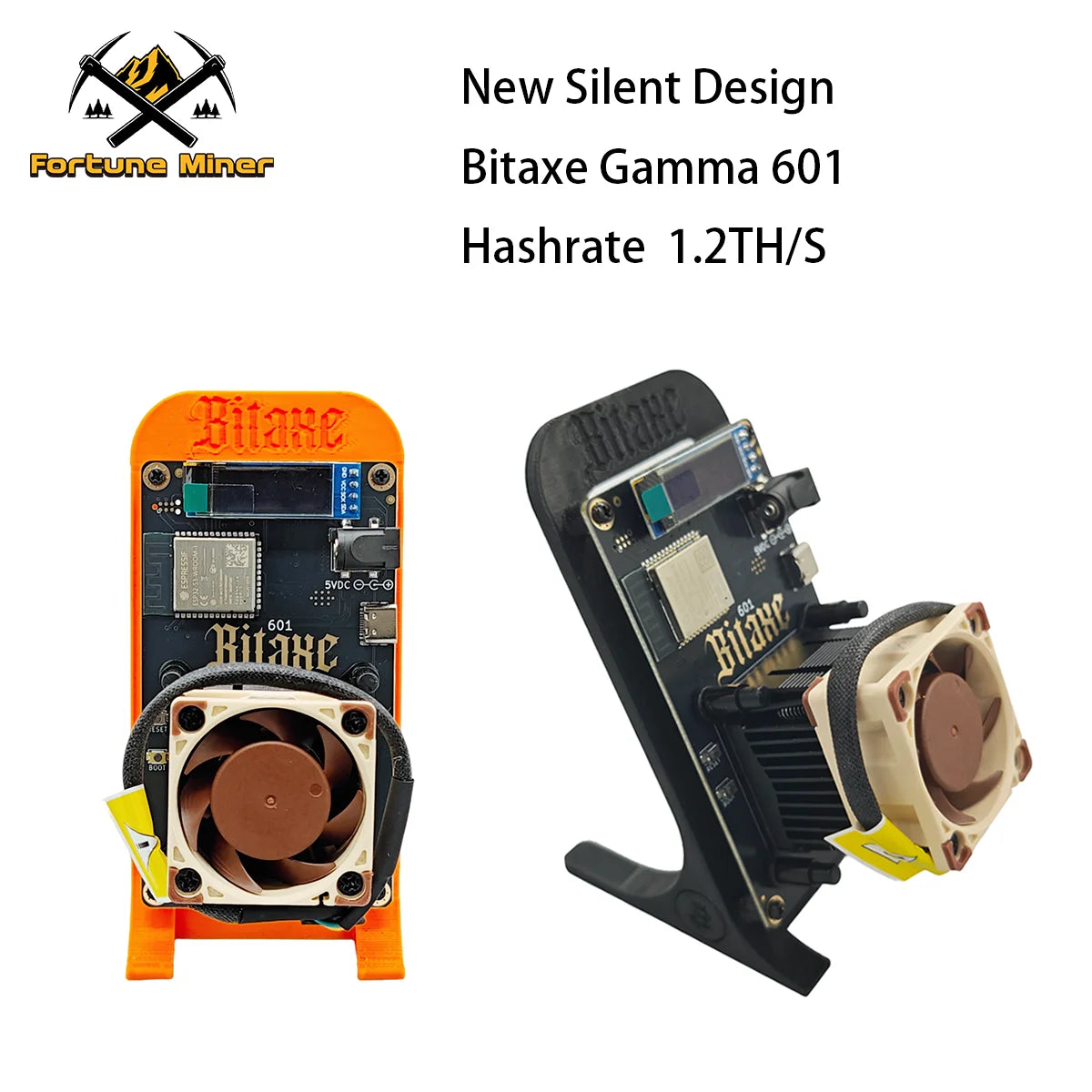 Bitaxe Gamma 601 Lucky Miner 1.2TH/s BTC Solo Miner Cryptos Miner Mining Lottery Machine Home Use Noiseless Silent Design Fan