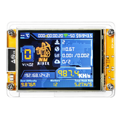 NMMiner NerdMiner CYD Hashrate 980KH/s Lucky Miner ESP32-2432S028 2.8 inch Cheap Yello Display Crypto Solo Lottery Bitcoin DROOM