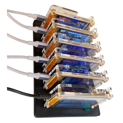 6X 1060KH/S NMMiner +6 Slots Stand Upgraded Harshrate Bitcoin Crypto Solo Miner 2.8 Inch Smart Display Home BTC