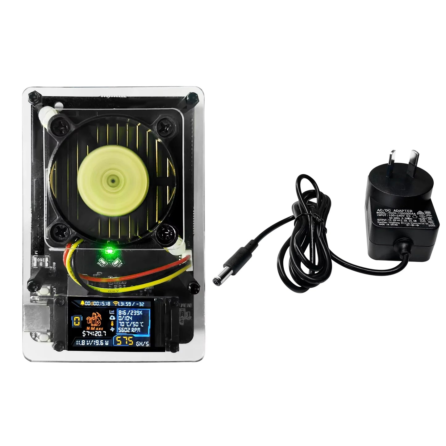 NMAxe Bitcoins NMMiner Official Ultra BM1366 ASIC Chip Solo Lottery Miner 500Gh/s Fully Open-source Home Use with Display